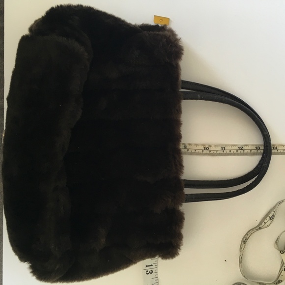 Brown Faux Fur Handbag - Picture 2 of 4